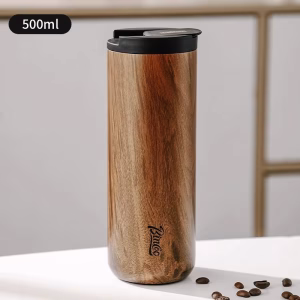Retro Coffee Cup Wood Grain
